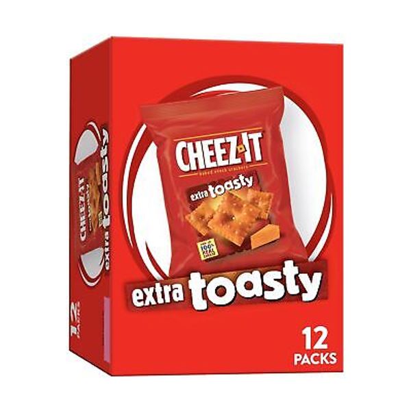 Cheese Crackers, Baked Snack Crackers, Office and Snacks, Extra Toasty, 12oz ...