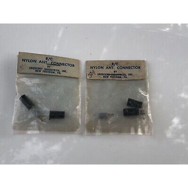 Crescent Industries Nylon Antenna Connectors Vintage NOS for AM/FM Radio Antenna