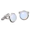 Franki Baker 925 Sterling Silver Natural Moonstone Gemstone Cufflinks