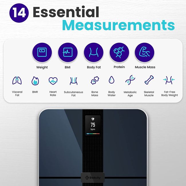  Etekcity Bathroom Scale for Body Weight and BMI, Smart