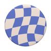 Cute White and Blue Wavy Squares Pattern PopSockets Swappable PopGrip