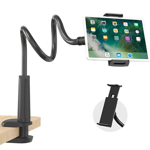 VENQI Schwanenhals Tablet Halter, Tablet Ständer für Bett Schwanenhals Mount Flexible Arm 360 Clip, Flexible Arm Clip Tablet Halterung Kompatibel mit iPad Mini Pro Air, Switch, Mehr 4.7-10.1"