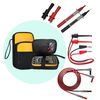MAKEITPRO Multimeter Test Leads Kit with Soft Tool Carrying Case Alligator Clips Test Hook Clips Wire Replaceable Precision Sharp Probes for Digital Electrical Multimeter Testing