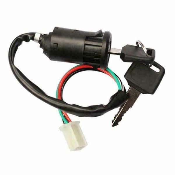 E-TON 4 WIRE IGNITION KEY BARREL SWITCH WITH 2 X KEYS QUAD ATV VIPER SOLAR