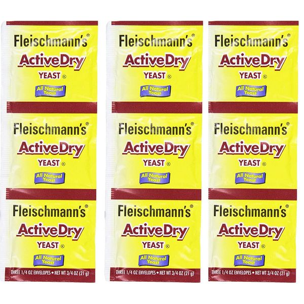 Fleischmann's Active Dry Yeast,0.25 Ounce, 9 Count