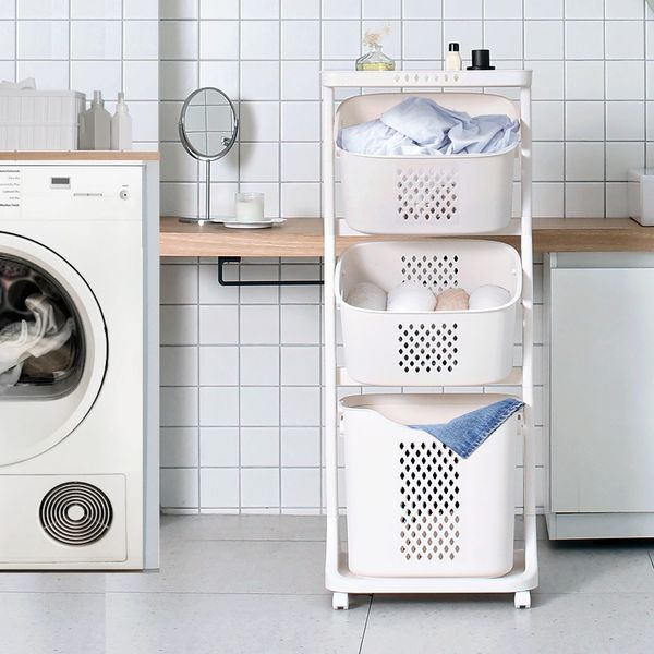 Revens Mobile Swing 3 Tier Laundry Basket