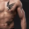 Nirbffo Black Scorpion Eagle Dragon Tiger Temporary Tattoo Rose for Man 6Pieces
