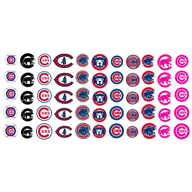 Chicago, Illinois Waterslide Baseball Nail Art Decals - Salon Quality