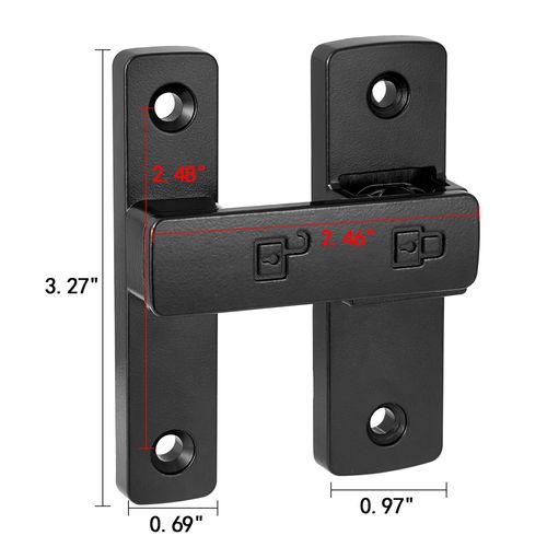 INIRET 4 Packs Black Barn Door Latches,180 Degree Gate Lock,Flip Gate Latches Hardware,Zinc Alloy Door Lock Latch,Door Security Sliding Door Latch Lock for Cabinets,Bathroom, Barn & Garden.