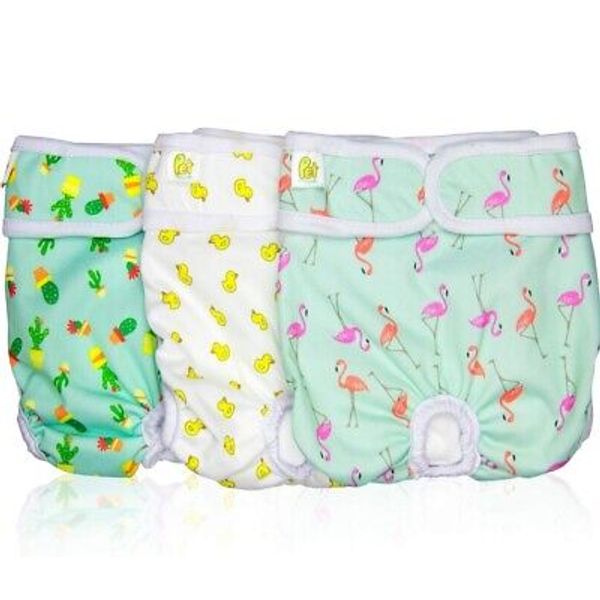 Reusable Washable Dog Diapers 3 Pack, XS