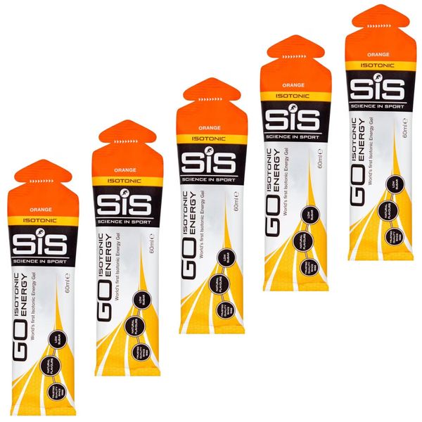 SIS Go Isotonic Energy Gel 60ml Sachets (Pack of 5) (Orange)