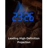 Digital Clock with Modern Curved Design  180 Rotatable Projector, LED Display