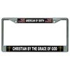 American by Birth Chrome License Plate Frame