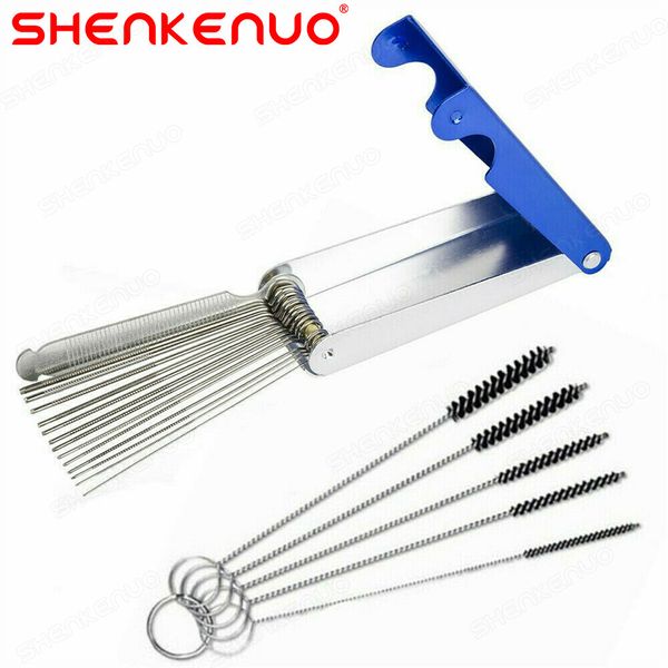 Carburetor Cleaning Kit Needles Brushes Set For Motorcycle Carb Jet Clean Tool