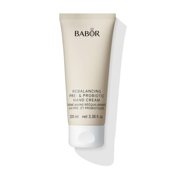 BABOR CLASSICS Reichhaltige Handcreme für jede Haut, schnell einziehend, feuchtigkeitsspendend, für seidig-weiche und geschmeidige Hände, Rebalancing Pre- & Probiotic Hand Cream 1 x 100 ml