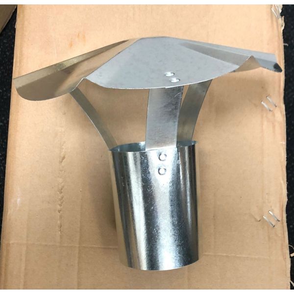 3 INCH GALVANIZED RAIN CAP FOR WOOD STOVE OR PROPANE STOVE