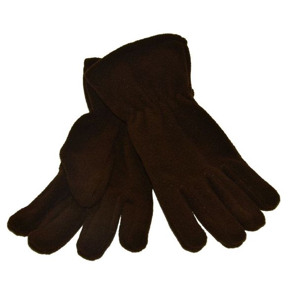 Childs Fleece Gloves, Brown, Age 7/9