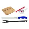 Norpro Carving and Temperature Set Fork Cutting Board Knife and Thermometer