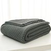 Longhui bedding Chunky Cable Knit Throw Blanket Lightweight Grey 100% Organic...