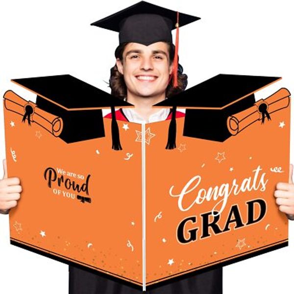 Roowest Jumbo Graduation Card Guest Book 2025 Graduation Party Decorations Cl...