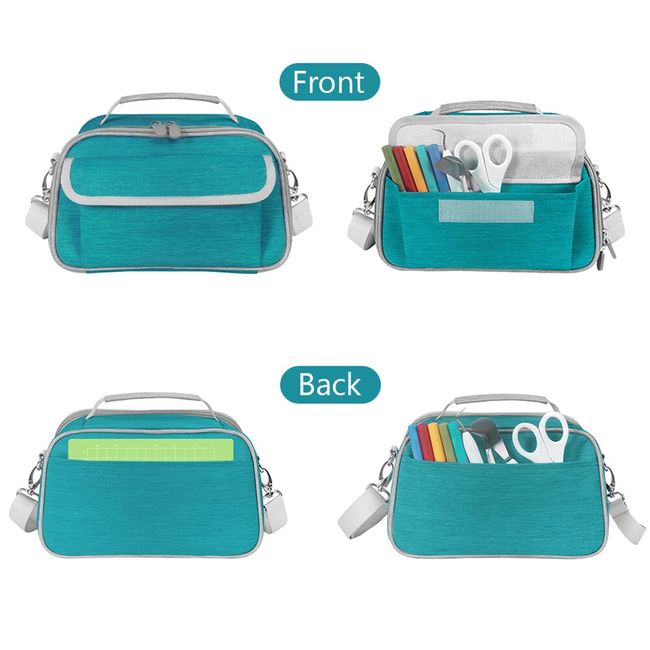 26*16*16cm Storage Bag Spacious Portable Carrying Case For Cricut Joy With  2 Visible Zipper Pockets Multiple Compartments