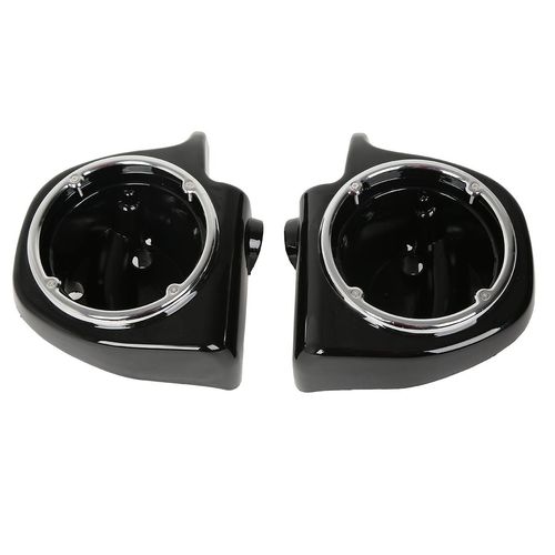 Vivid Black 6.5" Speaker Pod Lower Vented Fairing Fit Harley Davidson Touring Models FLT,FLHT,FLHTCU,FLHRC,Road King,Street Glide,Electra Glide,Ultra-Classic 1983-2013