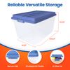 Hefty 72 Qt Hi-Rise Stackable Plastic Storage Container w/Lid, 6 Pack, Blue