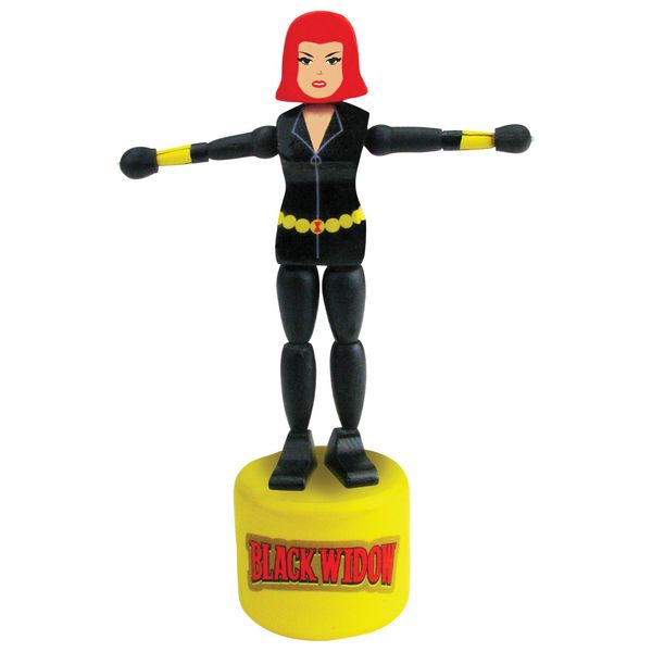 Entertainment Earth Black Widow Wood Push Puppet