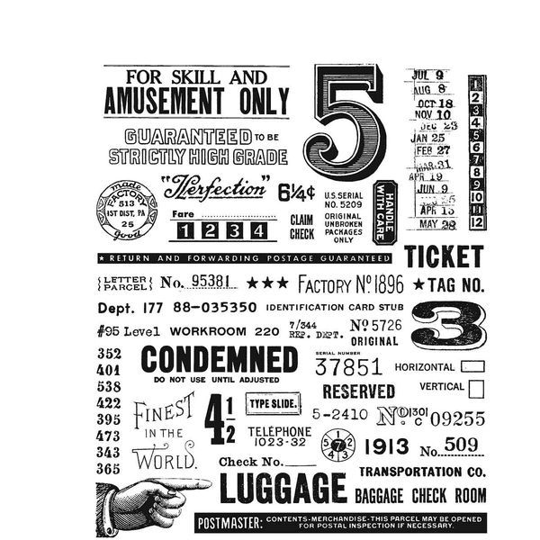 Stampers Anonymous Eccentric Clear Stamp for Card Making, Scrapbooking and Mixed Media, Gray