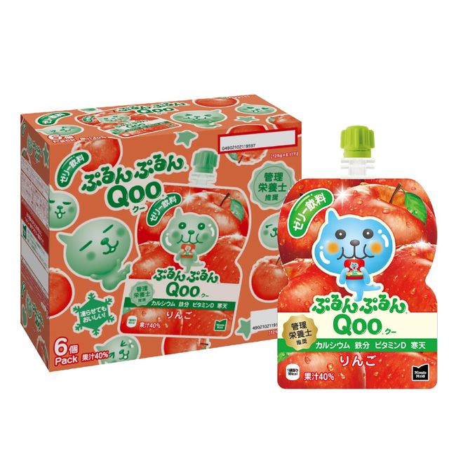 Coca-Cola Minute Maid Qoo Apple, 4.4 oz (125 g) Pouches x 6 Bags