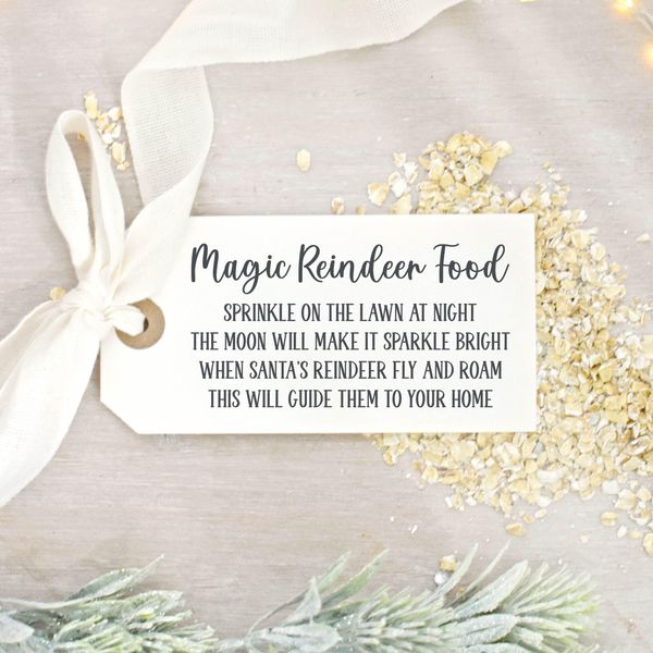 Magic Reindeer Food Poem Stamp (Medium 7 x 4cm)