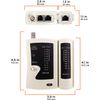 Universal Network Cable Tester Tool, BNC, RJ45, RJ11 (3-in-1) Multi-Tester White