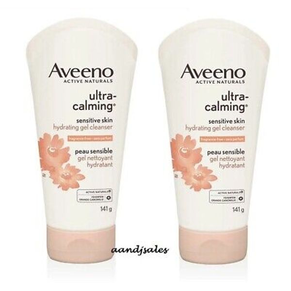 New Aveeno Active Naturals Ultra-Calming Hydrating Gel Cleanser 141 g each