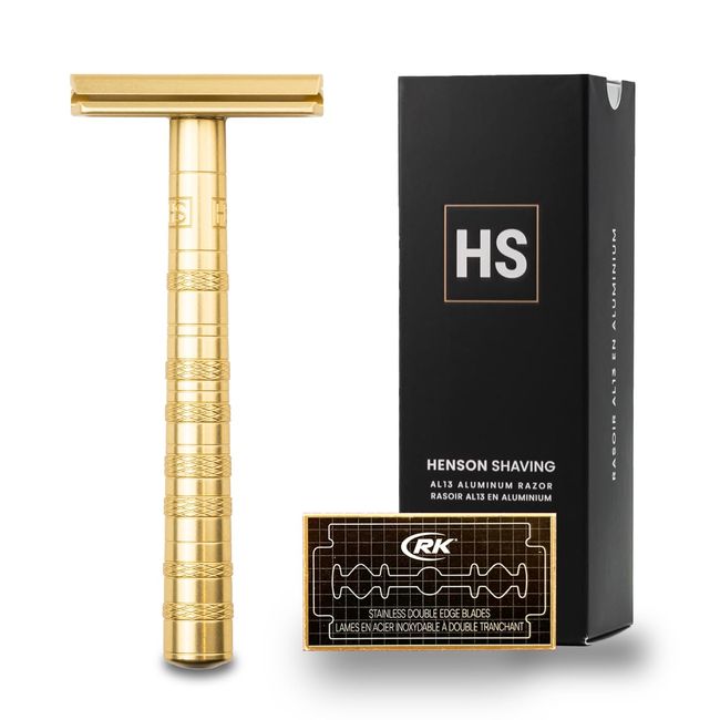 HENSON SHAVING AL13 Medium Shaver with 5 Replacement Blades, Deep Shave Model, Highly Durable, Recommended for Those Who Want a Deep Shave, Genuine Product, Japan Limited Color