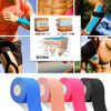 2 Rolls Taping Tape Kinesiology Tape Muscles Joint Support Stretchable Sweatproof Performance Enhancing 2 inches x 16.4 ft (5 cm x 5 m), pink