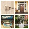 sourcing map Door Bolt Latch, Aluminum Alloy Security Automatic Window Gate Spring Bounce Lock, 4 Pcs (Dark Gray)