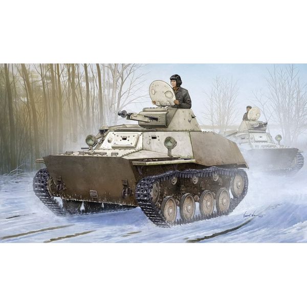 Hobbyboss 1:35 Scale Russian T-40S Light Tank Model Kit (Grey)