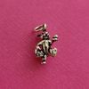 Sterling Silver Easter Egg Basket Bunny Rabbit 3D Charm Pendant 925 USA New