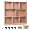 Storage Cabinet Cubes Wooden Storage Organizer 8-Section Cubes Storage Classroom
