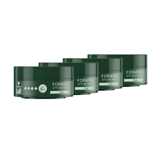 Schwarzkopf TAFT Paste Forming (4 x 75 ml), Hair Styling Paste for Unfinished Looks, Gentle on Hair and Scalp, Vegan, Styling Hair Paste