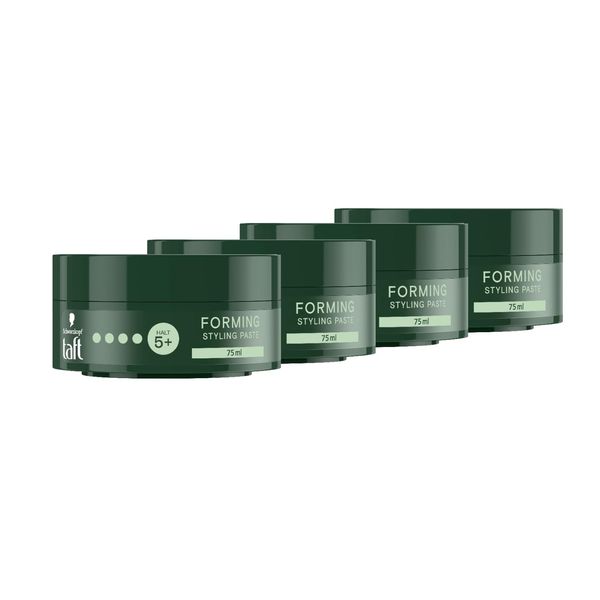 Schwarzkopf TAFT Paste Forming (4x 75ml), Haarstyling-Paste für unvollendete Looks, schonend für Haar und Kopfhaut, vegane, Styling Haar-Paste