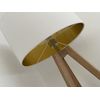 Cream Velvet Brushed Gold Oval Lampshade
