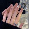 Turkalla Nail Tips, For Hands, Pack of 24, 12 Different Sizes, 3D Feel, Easy to Apply, Reusable, False Nails, Gel Nails, Nail Stickers, Hands, Nail Art, Nail Parts, Stylish, Popular Design, Beginners, Coming-of-Age Ceremonies, Weddings, Receptions