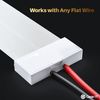 GEARit Flat Speaker Wire Terminal Block Connector (2 Pack) for Hidden Invisible, Paintable, Low Voltage, White, 2 Pack