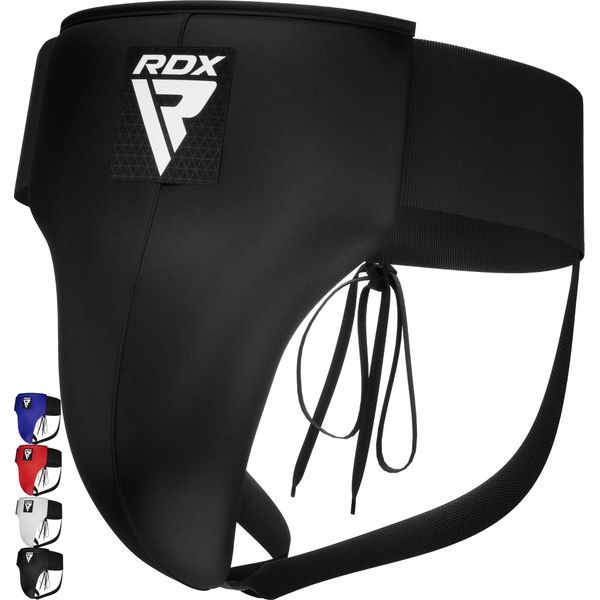 RDX Groin Guard for Boxing, Muay Thai, Kickboxing and MMA Fighting, Maya Hide Leather Abdo Gear for Martial Arts Training, SATRA Approved Jockstrap Abdominal Protector for Karate and Taekwondo