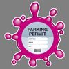 Artisticky Parking Permit Holder Skin PINK SPLAT