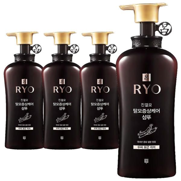 Ryo Jin Flawless Hair Loss Symptom Care Shampoo Scalp Hair Root Care Hair Loss Shampoo 490ml 04 pieces