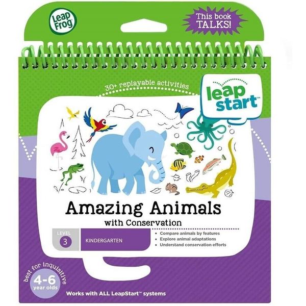 LeapFrog LeapStart Amazing Animals Conservation Activity Book Level 3, Ages 4-6