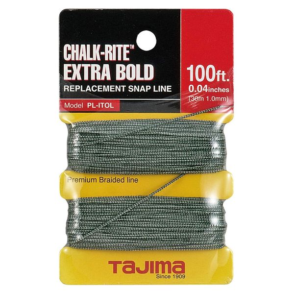 Tajima PL-ITOL Chalk-Rite Replacement 1.0 mm Extra Bold Snap-Line - 100 ft. Braided Line
