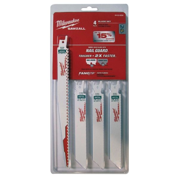 SAWZALL BLADE SET 4 PC